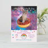 Donut Cat - Donut lover Einladung (Stehend Vorderseite)