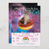 Donut Cat - Donut lover Einladung (Vorne/Hinten)