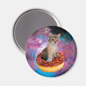 Donut Cat - Donut lover Magnet (Vorderseite/Rückseite)