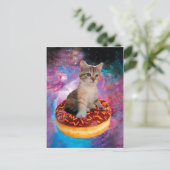 Donut Cat - Donut lover Postkarte (Stehend Vorderseite)