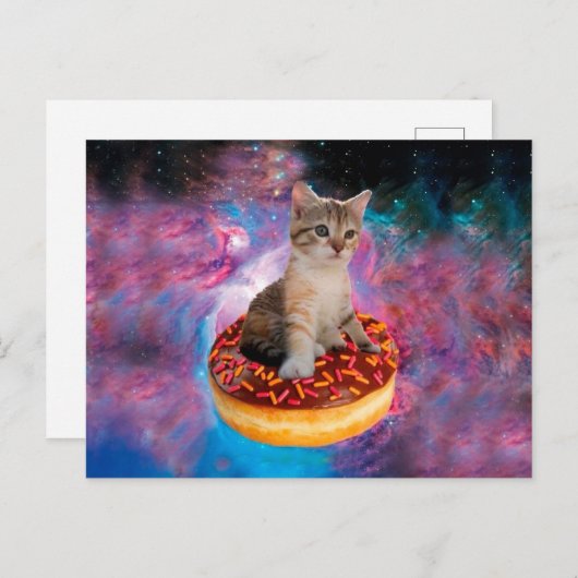 Donut Cat - Donut lover Postkarte (Vorne/Hinten)