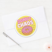 Donut Chaos Round Sticker (Umschlag)