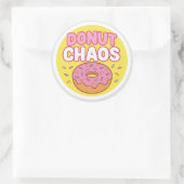 Donut Chaos Round Sticker (Tasche)