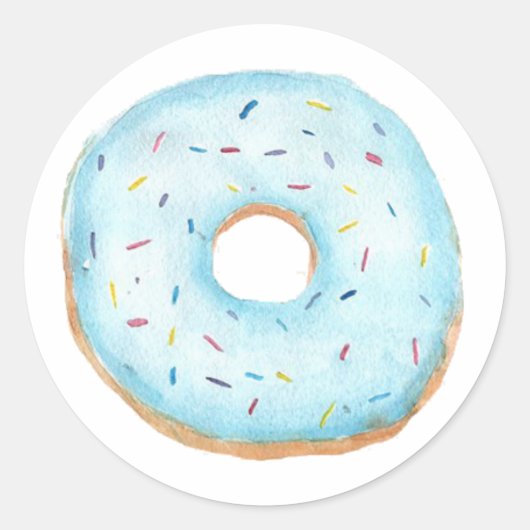 Donut Classic Round Sticker (Vorderseite)