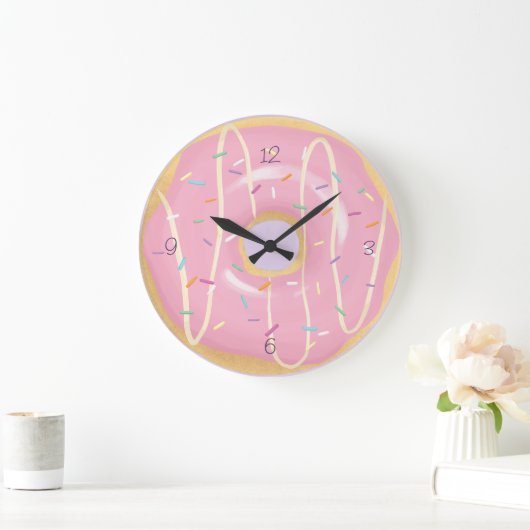 Donut Clock Große Wanduhr (Zuhause)