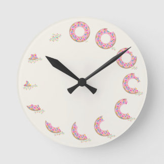 Donut Clock Runde Wanduhr