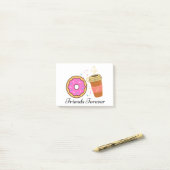 donut coffee friends forever notes post-it klebezettel (Auf Schreibtisch)