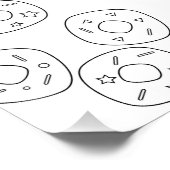 Donut Coloring Name Poster (Ecke)