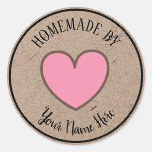 Donut Cookie Cake Heart hausgemacht von Vintagen H Runder Aufkleber