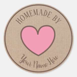 Donut Cookie Cake Heart hausgemacht von Vintagen H Runder Aufkleber