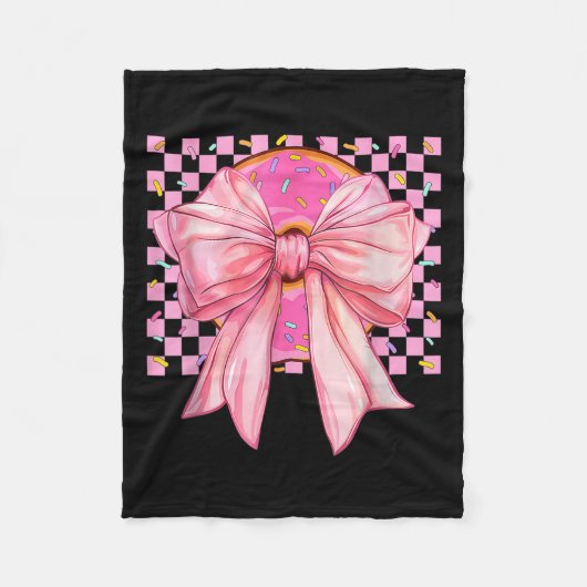 Donut Coquette Bow Funny Girls - Frauen verschenke Fleecedecke (Vorderseite)