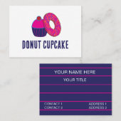 Donut Cupcake Bäckerei Visitenkarte (Vorne/Hinten)