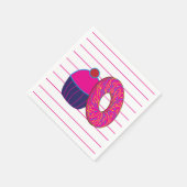 Donut Cupcake Party Serviette (Ecke)