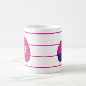 Donut Cupcake Pink Stripe Muster Kaffeetasse (Mittel)