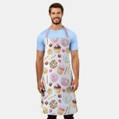 Donut Cupcake Wasserfarbe Süß leckeres Girly Muste Schürze (Getragen)