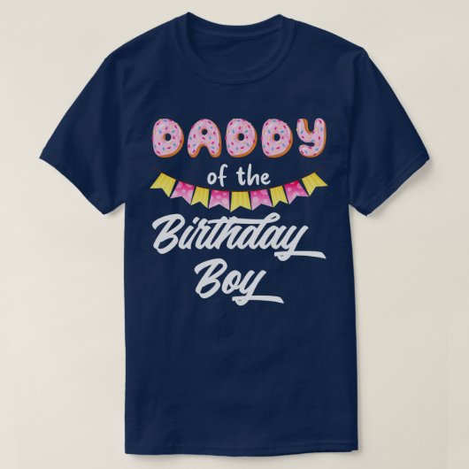 Donut Daddy vom Geburtstagskind T-Shirt (Design vorne)