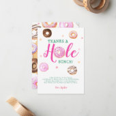 Donut danke Hole Bunch Foto Geburtstag Danke Mitteilungskarte (Vorderseite/Rückseite Beispiel)