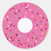 Donut Danke Runder Aufkleber (Vorderseite)