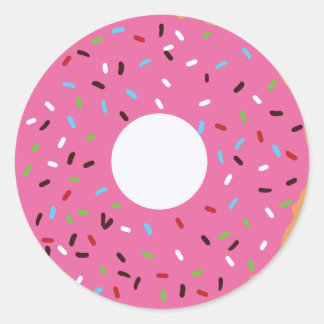 Donut Danke Runder Aufkleber