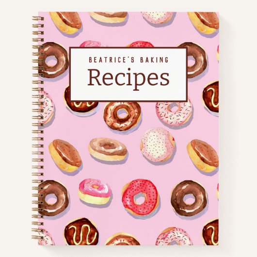 Donut Delight individualisierbares Rezept Buch (Vorderseite)