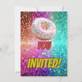 Donut Desert Sweet Tooth Köstlicher Geburtstag ein Einladung (Rückseite)