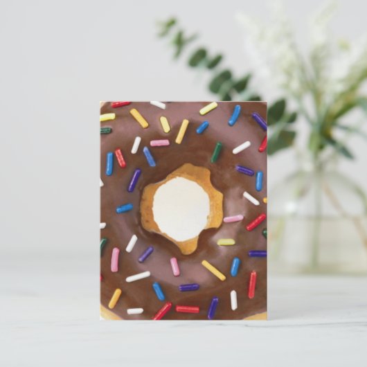 Donut Design Postkarte (Stehend Vorderseite)