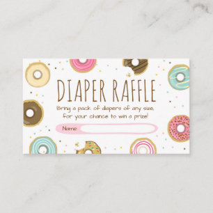 Donut Diaper Raffekarte Doughnut Sprinkle Diapers Begleitkarte