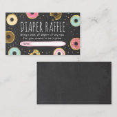Donut Diaper Raffekarte Doughnut Sprinkle Diapers Begleitkarte (Vorne/Hinten)