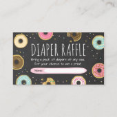 Donut Diaper Raffekarte Doughnut Sprinkle Diapers Begleitkarte (Vorderseite)