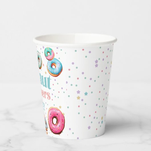 Donut & Diapers Babydusche Papierplatte Pappbecher (Links)