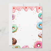 Donut & Diapers Sprinkle Baby Showvorlage Einladung (Rückseite)