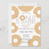 Donut & Diapers Sprinkle Caramel Babydusche Einladung (Vorderseite)