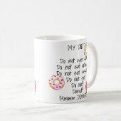 Donut Diet Funny Humour Doughnut Snack Food Kaffeetasse (VorderseiteRechts)