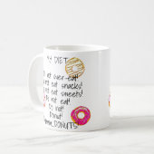 Donut Diet Funny Humour Doughnut Snack Food Kaffeetasse (Vorderseite Links)
