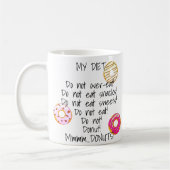 Donut Diet Funny Humour Doughnut Snack Food Kaffeetasse (Links)