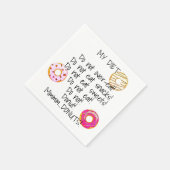 Donut Diet Funny Humour Doughnut Snack Food Serviette (Ecke)