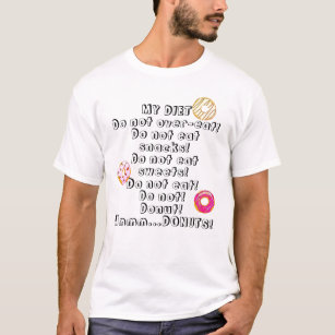 Donut Diet Funny Humour Doughnut Snack Männer T-Shirt
