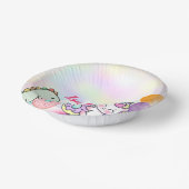 Donut Dinosaur Unicorn Regenbogen Ballon Geburtsta Pappteller (Gewinkelt)