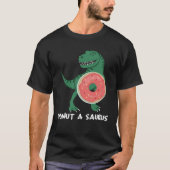 Donut Dinosaurier Feinschmecker Dino Lover T-Shirt (Vorderseite)