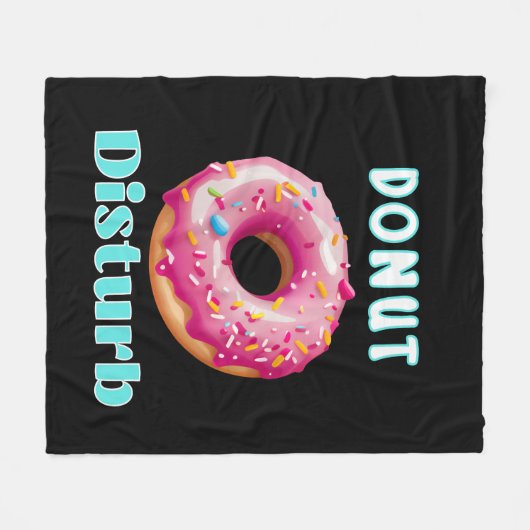 Donut Disturb Spaß Fleecedecke (Vorderseite (Horizontal))