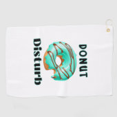 Donut Disturb Spaß Golfhandtuch (Horizontal)