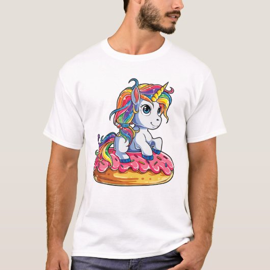 Donut Doughnicorn Squad Rainbow T-Shirt (Vorderseite)