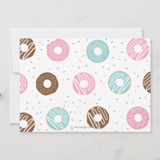 Donut Doughnut Baby Dusche bringen eine Reservekar Einladung (Rückseite)