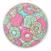 Donut Doughnut Drawer Knoblauch Cabinet Pull Keramikknauf (Vorderseite)