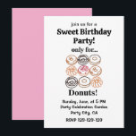 Donut Doughnut Funny Sweet Birthday Einladung<br><div class="desc">Donut Doughnut Funny Sweet Birthday Einladung Original-Design von Nisha Prabhu. Vollständig anpassbar. Personalisieren Sie Ihre Daten. Machen Sie sich bereit, mit unserer "Donut Doughnut Funny Sweet Birthday Invitation" ein wenig Spaß beim nächsten Fest zu machen! Ideal für Donut-Liebhaber und alle, die ein gutes Lachen schätzen, diese skurrile Einladung Set den...</div>