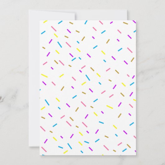 Donut, Doughnut Kindergeburtstag Party Einladung (Rückseite)