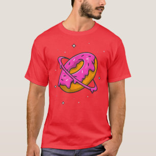 Donut Doughnut Planet Saturn Planet Astronomie Spa T-Shirt