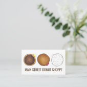 Donut Doughnut Shop Bäckerei Backen Donuts Visitenkarte (Stehend Vorderseite)