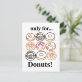 Donut Doughnut Sweet Funny Postkarte (Stehend Vorderseite)