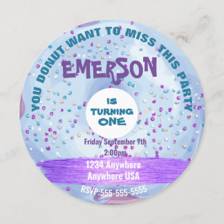 Donut DOUGHNUT woll zu verpassen, Donut Party Einladung